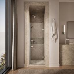 ComponentsE Frameless pivot shower door, 71-5/8'' H x 27-5/8 - 28-3/8'' W, with 3/8'' thick Crystal Clear glass - image 4
