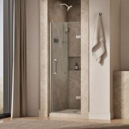 ComponentsE Frameless pivot shower door, 71-5/8'' H x 27-5/8 - 28-3/8'' W, with 3/8'' thick Crystal Clear glass - image 2