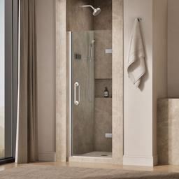 ComponentsE Frameless pivot shower door, 71-5/8'' H x 27-5/8 - 28-3/8'' W, with 3/8'' thick Crystal Clear glass - image 2