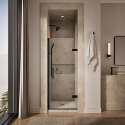 ComposedE Frameless pivot shower door, 71-5/8'' H x 29-5/8 - 30-3/8'' W, with 3/8'' thick Crystal Clear glass - image 4
