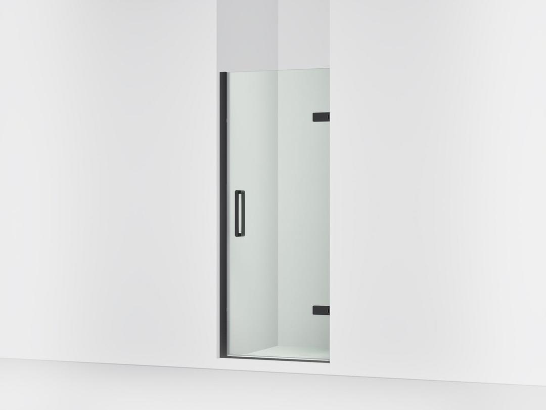 ComposedE Frameless pivot shower door, 71-5/8'' H x 29-5/8 - 30-3/8'' W, with 3/8'' thick Crystal Clear glass by Kohler
