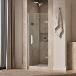 ComposedE Frameless pivot shower door, 71-5/8'' H x 29-5/8 - 30-3/8'' W, with 3/8'' thick Crystal Clear glass - image 2