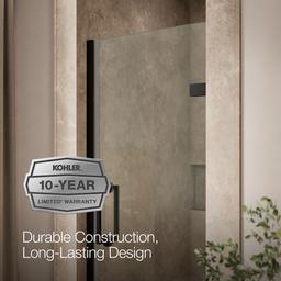 ComponentsE Frameless pivot shower door, 71-5/8'' H x 29-5/8 - 30-3/8'' W, with 3/8'' thick Crystal Clear glass - image 9