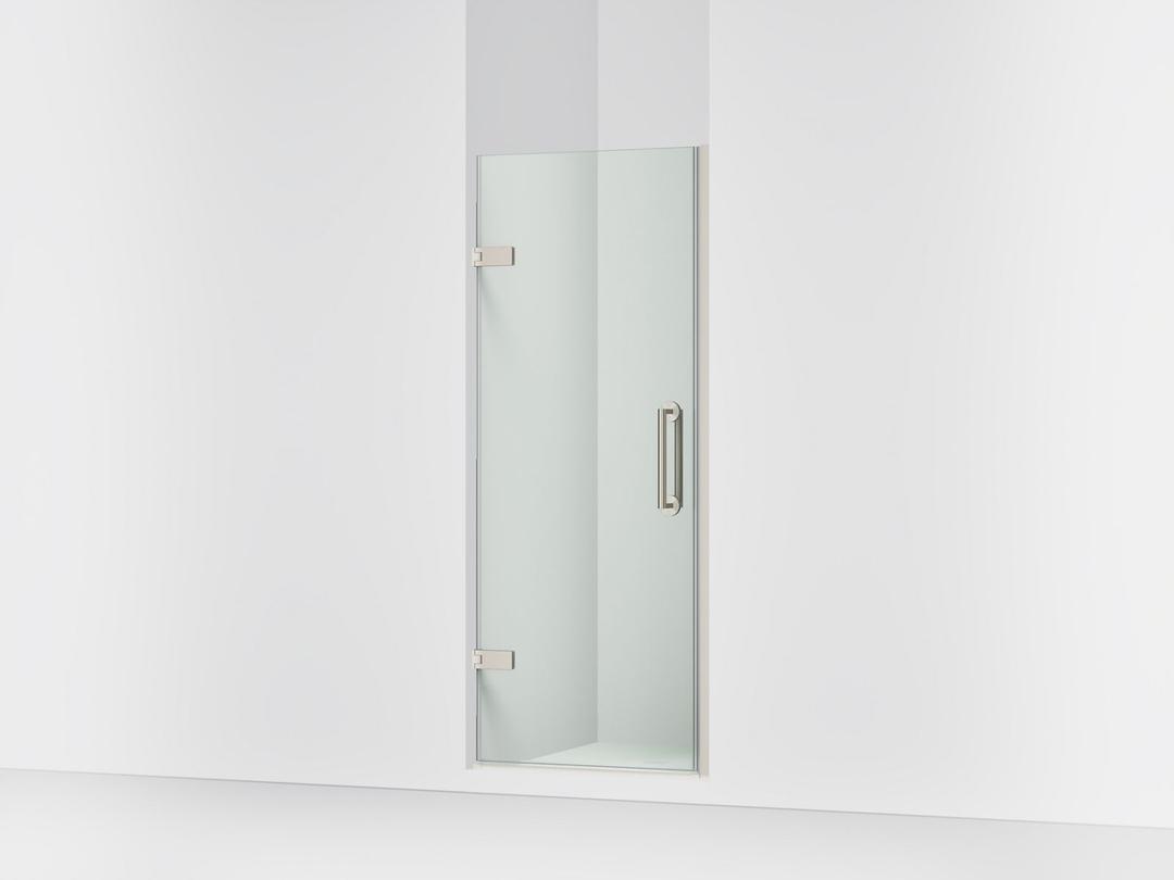ComponentsE Frameless pivot shower door, 71-5/8'' H x 29-5/8 - 30-3/8'' W, with 3/8'' thick Crystal Clear glass by Kohler