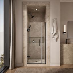 ComposedE Frameless pivot shower door, 71-9/16'' H x 33-5/8 - 34-3/8'' W, with 3/8'' thick Crystal Clear glass - image 4
