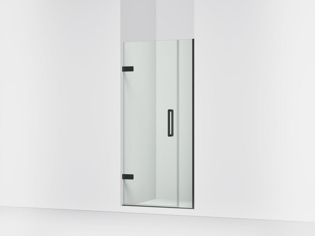 ComposedE Frameless pivot shower door, 71-9/16'' H x 33-5/8 - 34-3/8'' W, with 3/8'' thick Crystal Clear glass by Kohler