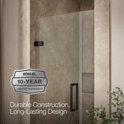 ComposedE Frameless pivot shower door, 71-9/16'' H x 33-5/8 - 34-3/8'' W, with 3/8'' thick Crystal Clear glass - image 9