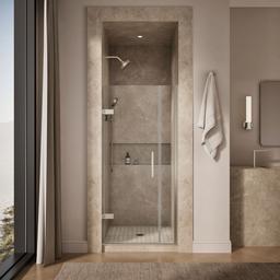 ComposedE Frameless pivot shower door, 71-9/16'' H x 33-5/8 - 34-3/8'' W, with 3/8'' thick Crystal Clear glass - image 4
