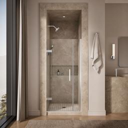 ComposedE Frameless pivot shower door, 71-9/16'' H x 33-5/8 - 34-3/8'' W, with 3/8'' thick Crystal Clear glass - image 4