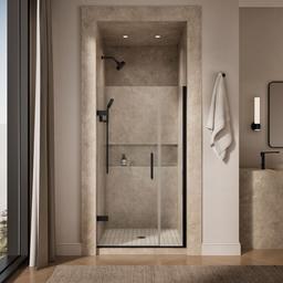 ComposedE Frameless pivot shower door, 71-9/16'' H x 39-5/8 - 40-3/8'' W, with 3/8'' thick Crystal Clear glass - image 4