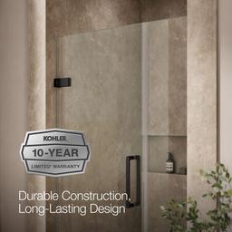 ComposedE Frameless pivot shower door, 71-9/16'' H x 39-5/8 - 40-3/8'' W, with 3/8'' thick Crystal Clear glass - image 9