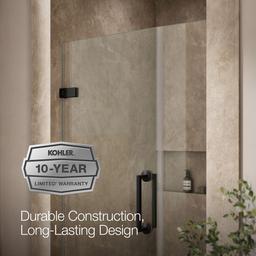 ComponentsE Frameless pivot shower door, 71-9/16'' H x 33-5/8 - 34-3/8'' W, with 3/8'' thick Crystal Clear glass - image 9