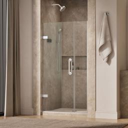 ComponentsE Frameless pivot shower door, 71-9/16'' H x 33-5/8 - 34-3/8'' W, with 3/8'' thick Crystal Clear glass - image 2