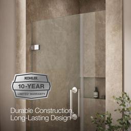 ComponentsE Frameless pivot shower door, 71-9/16'' H x 39-5/8 - 40-3/8'' W, with 3/8'' thick Crystal Clear glass - image 9