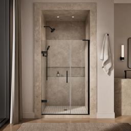ComposedE Frameless pivot shower door, 71-3/4'' H x 45-1/4 - 46'' W, with 3/8'' thick Crystal Clear glass - image 4