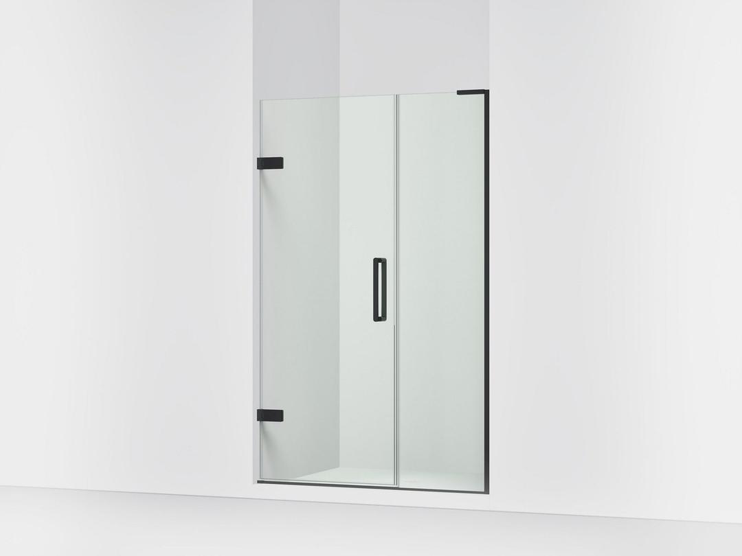 ComposedE Frameless pivot shower door, 71-3/4'' H x 45-1/4 - 46'' W, with 3/8'' thick Crystal Clear glass by Kohler