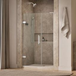 ComposedE Frameless pivot shower door, 71-3/4'' H x 45-1/4 - 46'' W, with 3/8'' thick Crystal Clear glass - image 2