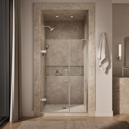 ComponentsE Frameless pivot shower door, 71-3/4'' H x 45-1/4 - 46'' W, with 3/8'' thick Crystal Clear glass - image 4
