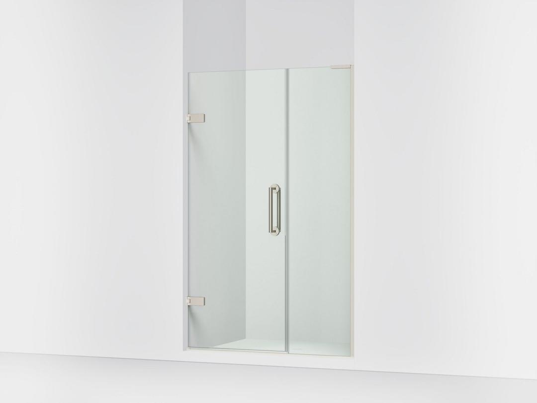 ComponentsE Frameless pivot shower door, 71-3/4'' H x 45-1/4 - 46'' W, with 3/8'' thick Crystal Clear glass by Kohler