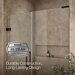 ComposedE 71-3/4'' H pivot shower door with 3/8''-thick glass - image 9