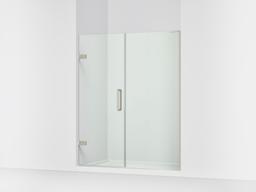 ComposedE Frameless pivot shower door, 71-3/4'' H x 57-1/4 - 58'' W, with 3/8'' thick Crystal Clear glass - image 1