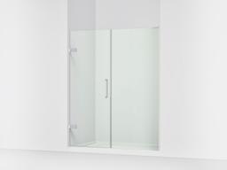 ComposedE Frameless pivot shower door, 71-3/4'' H x 57-1/4 - 58'' W, with 3/8'' thick Crystal Clear glass - image 1