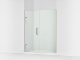 ComponentsE Frameless pivot shower door, 71-3/4'' H x 57-1/4 - 58'' W, with 3/8'' thick Crystal Clear glass - image 1