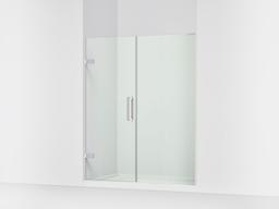ComponentsE Frameless pivot shower door, 71-3/4'' H x 57-1/4 - 58'' W, with 3/8'' thick Crystal Clear glass - image 1