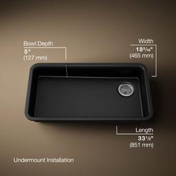 Cairn 33'' undermount single-bowl kitchen sink - image 3