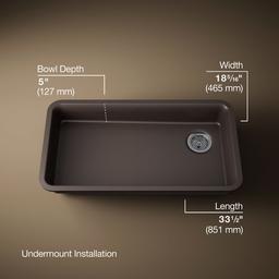 Cairn 33'' undermount single-bowl kitchen sink - image 3