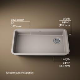 Cairn 33'' undermount single-bowl kitchen sink - image 3