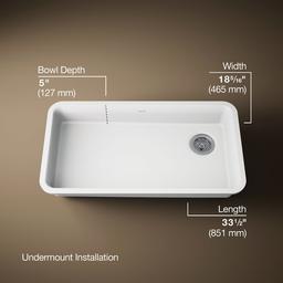 Cairn 33'' undermount single-bowl kitchen sink - image 3