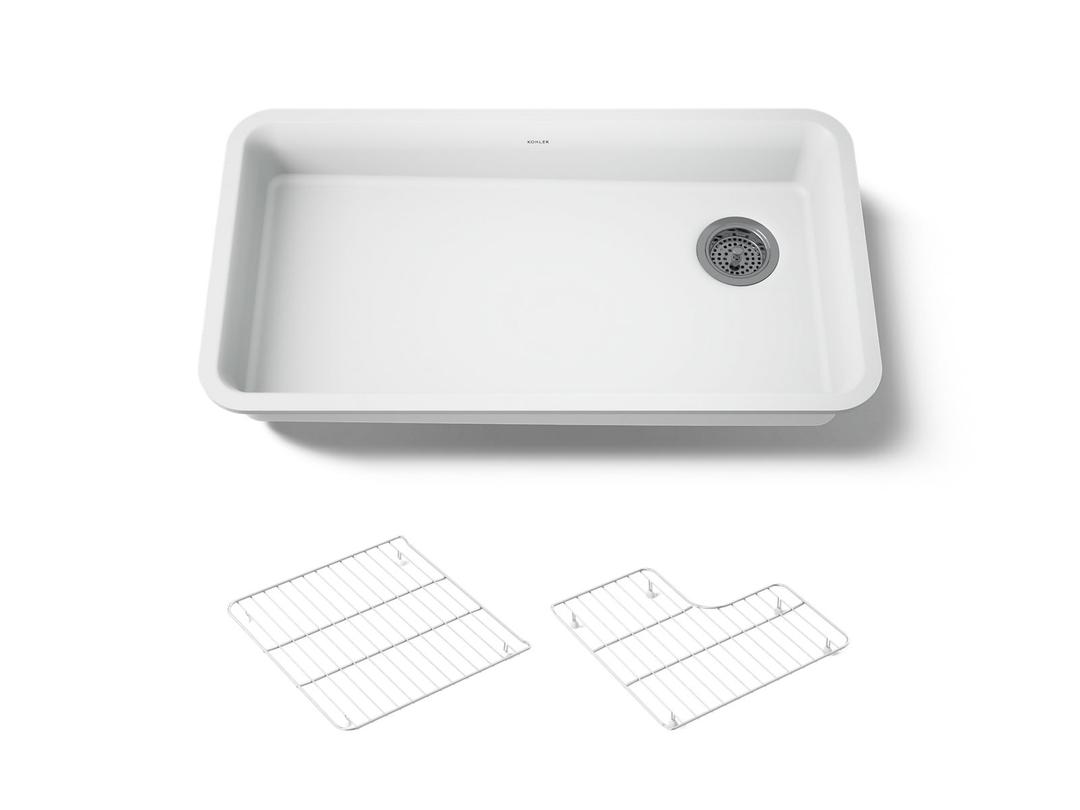 Cairn 33'' undermount single-bowl kitchen sink by Kohler