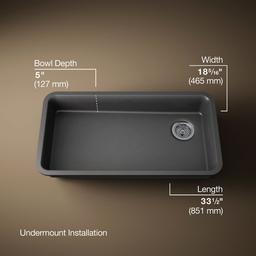 Cairn 33'' undermount single-bowl kitchen sink - image 3