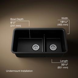 Cairn Smart Divide 33-1/2'' undermount double-bowl kitchen sink - image 3