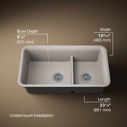 Cairn Smart Divide 33-1/2'' undermount double-bowl kitchen sink - image 3