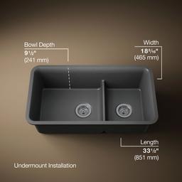 Cairn Smart Divide 33-1/2'' undermount double-bowl kitchen sink - image 3
