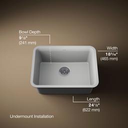 Cairn 24-1/2'' undermount single-bowl kitchen sink - image 3
