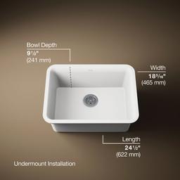 Cairn 24-1/2'' undermount single-bowl kitchen sink - image 3