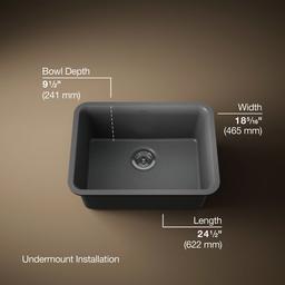 Cairn 24-1/2'' undermount single-bowl kitchen sink - image 3