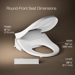 Purewash E815 Round-Front Bidet Toilet Seat With Remote Control - image 2