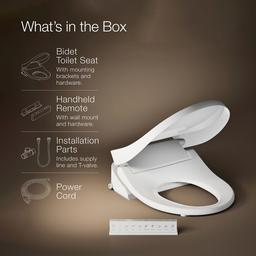 Purewash E815 Round-Front Bidet Toilet Seat With Remote Control - image 6