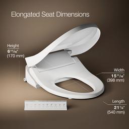 PureWash E815 Elongated bidet toilet seat with remote control - image 2