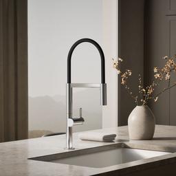 Components Semi-professional kitchen sink faucet with two-function sprayhead - image 2