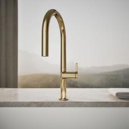 Components Pull-down kitchen sink faucet with two-function sprayhead - image 5