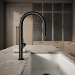 Components Pull-down kitchen sink faucet with two-function sprayhead - image 7