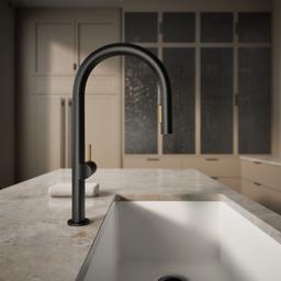 Components Pull-down kitchen sink faucet with two-function sprayhead - image 7