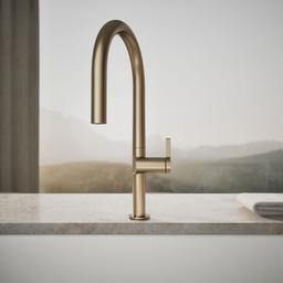 Components Pull-down kitchen sink faucet with two-function sprayhead - image 5