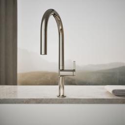 Components Pull-down kitchen sink faucet with two-function sprayhead - image 5