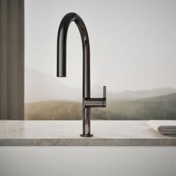 Components Pull-down kitchen sink faucet with two-function sprayhead - image 5